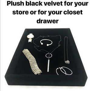 Jewelry drawer organizer. High quality velvet wood